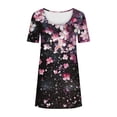 thumbnail image 7 of gljltg Women's Summer Fashion Polka Printing Pocket Short Sleeve V-Neck Tank Sundresses with Hidden Pockets, Tunic Waist, Above Knee Length Suitable for Beach, Daily, Vacation, 7 of 7