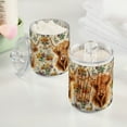 thumbnail image 2 of Yayeee 2 Pack Qtip Holder Bathroom Cotton Swab Canister with Lid Clear Dispenser Set, Floral Cow, 2 of 6
