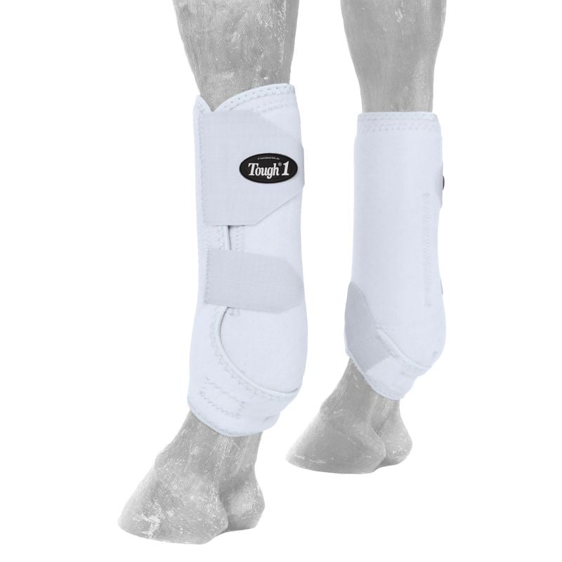 Horse Protective Sport Boots Fronts & Rears Medium Extreme Vented White 