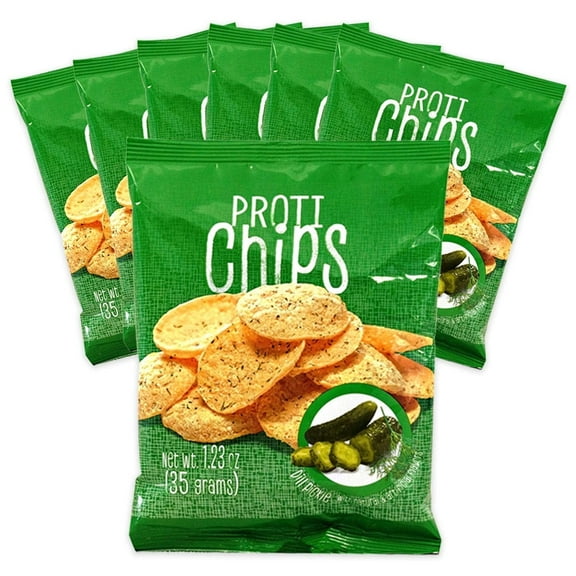 Proti Fit Dill Pickle Crispy Snack Chips, 7 Bags