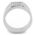 thumbnail image 3 of Luxe Jewelry Designs Men's Stainless Steel Birthstone Ring with AAA Grade Cubic Zirconia - Size 10, 3 of 4