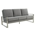 thumbnail image 2 of LeisureMod Accent Arm Chair Upholstered in Velvet with Brushed Silver Stainless Steel Frame and Removable Cushions Jefferson Collection in Light Grey, 2 of 7