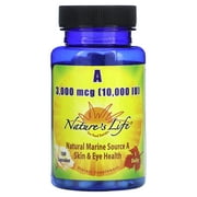 Nature's Life Vitamin A, 3,000 mcg (10,000 IU), 100 Capsules