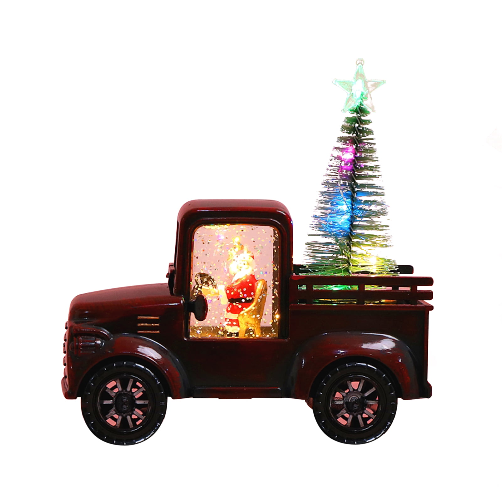Tractor with Dog Disc Christmas Ornament Tree Decoration 