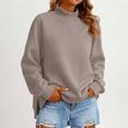 thumbnail image 4 of TGPMGRZ Oversized Sweatshirts for Women Neck Solid Long Sleeve for Fall Winter Cozy Days, 4 of 5