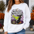 thumbnail image 2 of Midnight Margaritas Black Cat Halloween Sweatshirt, Witchy Cocktail Sweater for Spooky Season, 2 of 13