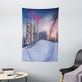 thumbnail image 1 of Winter Tapestry, Idyllic Panorama of Winter Sunrise in Snow Covered Mountains Serenity Freshness, Wall Hanging for Bedroom Living Room Dorm Decor, 40W X 60L Inches, Multicolor, by Ambesonne, 1 of 2