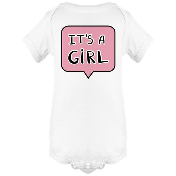 Its A Girl Pink Bubble Bodysuit Infant -Image by Shutterstock,  6 Months