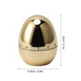 thumbnail image 3 of 60 Minutes Egg Model Mechanical Timer Cooking Alarm Clock Manual Timer for Kitchen Gold, 3 of 5