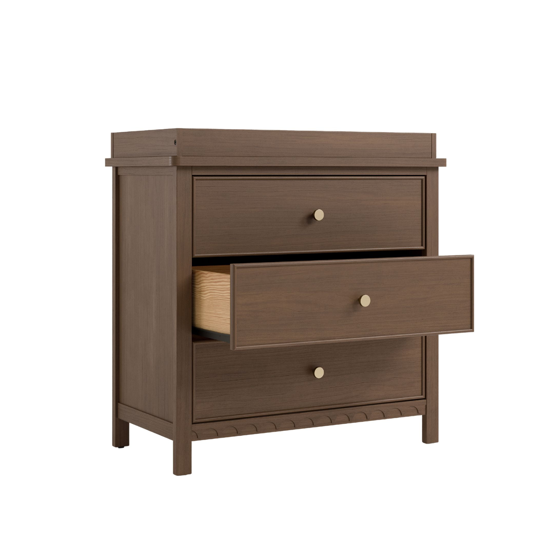 Graco Sasha 3 Drawer Dresser with Infant Changing Topper, Hazelnut