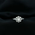 thumbnail image 3 of Rosec Jewels Lab Created Diamond Promise Ring - Flower Engagement Ring - EF-VS Quality, 925 Sterling Silver, US 4.00, 3 of 8