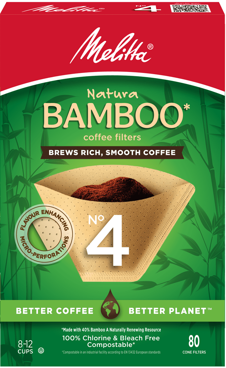 Melitta No 4 All Natural Bamboo Coffee Filters
