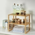 thumbnail image 3 of Better Homes & Gardens Bamboo Stackable Shelf, Natural Bamboo Color, Easy Assemble, 16 x 10 x 1.18in, 3 of 9