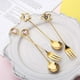 thumbnail image 3 of Juego de 4 cucharas y tenedores de acero inoxidable dorado (2 cucharas + 2 tenedores), cuchara mezcladora, cuchara de fruta, tenedor de fruta, tenedor de pastel, forma de corazón brillar Hogar, 3 of 6
