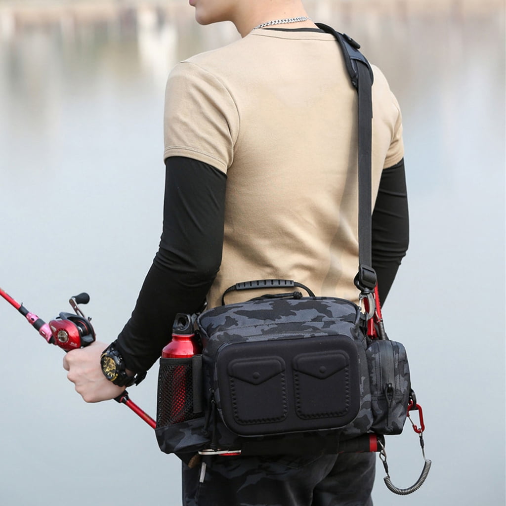 ZPAQI Fishing Tackle Bags MultiPockets Fishing Gear Bags Oxfords Cloth Shoulder Bags