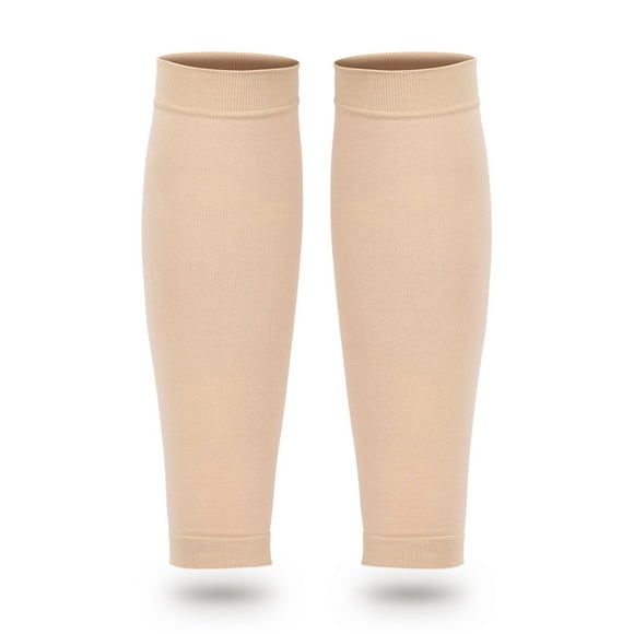 Manchons de compression pour mollet pour adulte, chaussettes compressées pour leggings, chaussettes élastiques à manches compressées dans une gaine de veau variqueuse(M-Couleur de peau)