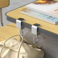 thumbnail image 1 of 2 Pieces 360 ° Rotating Steel Table Hooks: Detachable And Non-Destructive Installation For Office Desks, School Dormitories, 1 of 4