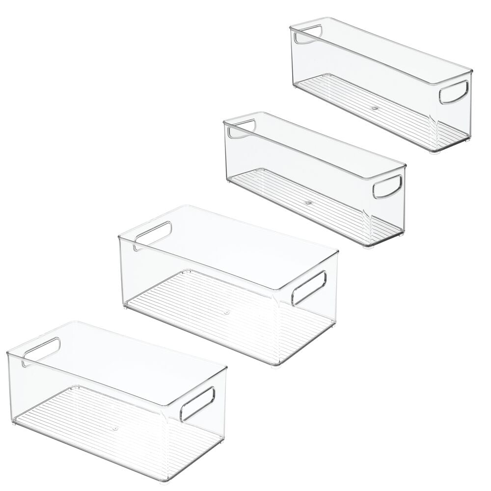 mDesign Plastic Storage Organizer Container Bins Holders with Handles