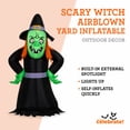 thumbnail image 3 of Scary Witch Airblown Yard Inflatable, Multicolor, 4', Halloween by Way To Celebrate, 3 of 8