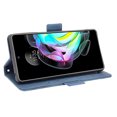 thumbnail image 5 of Case for Motorola Edge 20 Cover Adjustable Detachable Card Holder Magnetic closure Leather Wallet Case - Blue, 5 of 5