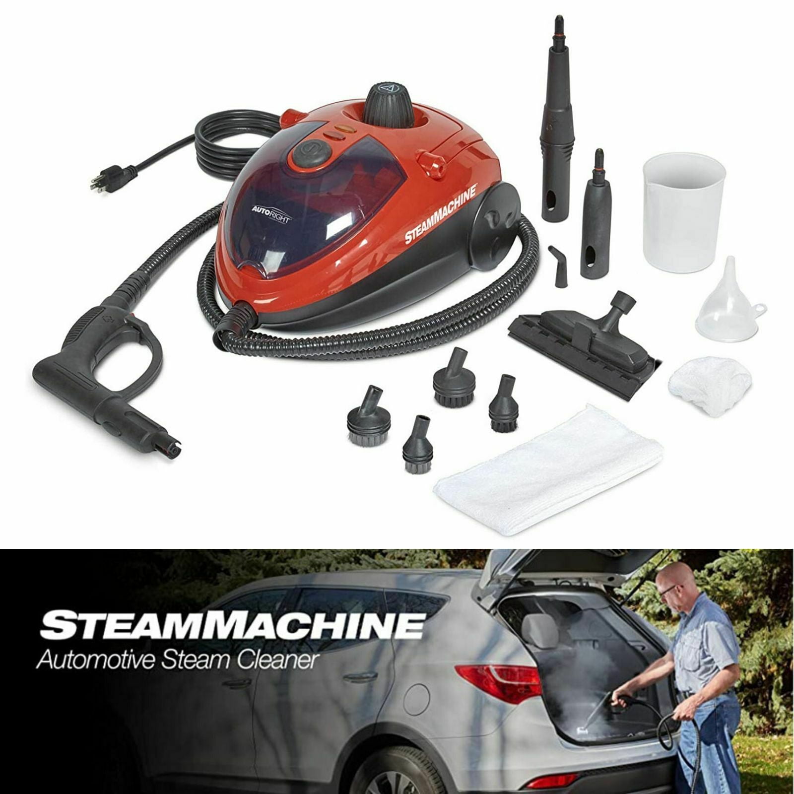 Car Detailing Steam Cleaner Machine Vehicle Auto Portable Compact Dirt Removal 