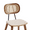 Beige, variant on Modern Mid-Century Dining Chairs Set of 2,Upholstered Faux Leather Side Chairs with Rattan Backrests and Wood Legs for Dining Room, Kitchen or Living Room, Beige