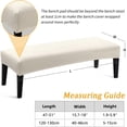 thumbnail image 2 of Waterproof Dining Bench Cover, Removable Bench Slipcover Washable Bench Seat Protector Cover for Living Room, Bedroom, Kitchen(Beige), 2 of 8
