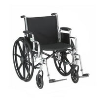 Nova MedicalProducts Mobility Aid 18" Steel Wheelchair with Detachable Flip Back Desk Arms and Swing Away Footrests
