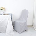 thumbnail image 6 of Balsa Circle 6 Silver Solid Polyester Banquet Chair Covers Slipcovers Party Linens, 6 of 8
