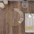 thumbnail image 5 of Balsa Circle 10 Octagon 8" Clear Disposable Salad Plastic Plates Gold Geometric Design Event Wedding Party Tableware, 5 of 8