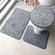 thumbnail image 2 of Set of 3 Bathroom Bath Mat Set Soft Non Slip 2PCS Cobblestone Mat Bathroom Rug Absorbent Shower Carpets Toilet Lid Cover Floor My Lux Decor Round, 2 of 31