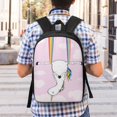 thumbnail image 5 of Uemuo Aerial Yoga for Unicorn Printed Durable 17-inch Student Backpack - Lightweight, Waterproof, Adjustable Straps, Ideal for School, Work, Travel, 5 of 5