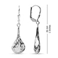 thumbnail image 6 of LeCalla 925 Sterling Silver Diamond-Cut Celtic Knot Sea Life Tear-Drop Dangle Lever Back Earrings for Women and Teen 26MM, 6 of 10