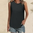 thumbnail image 2 of ZyeKqe Summer Tops for Womenn Sleevelss Tank Tops Plain Crewneck Shirts Casual Loose Tees, 2 of 8