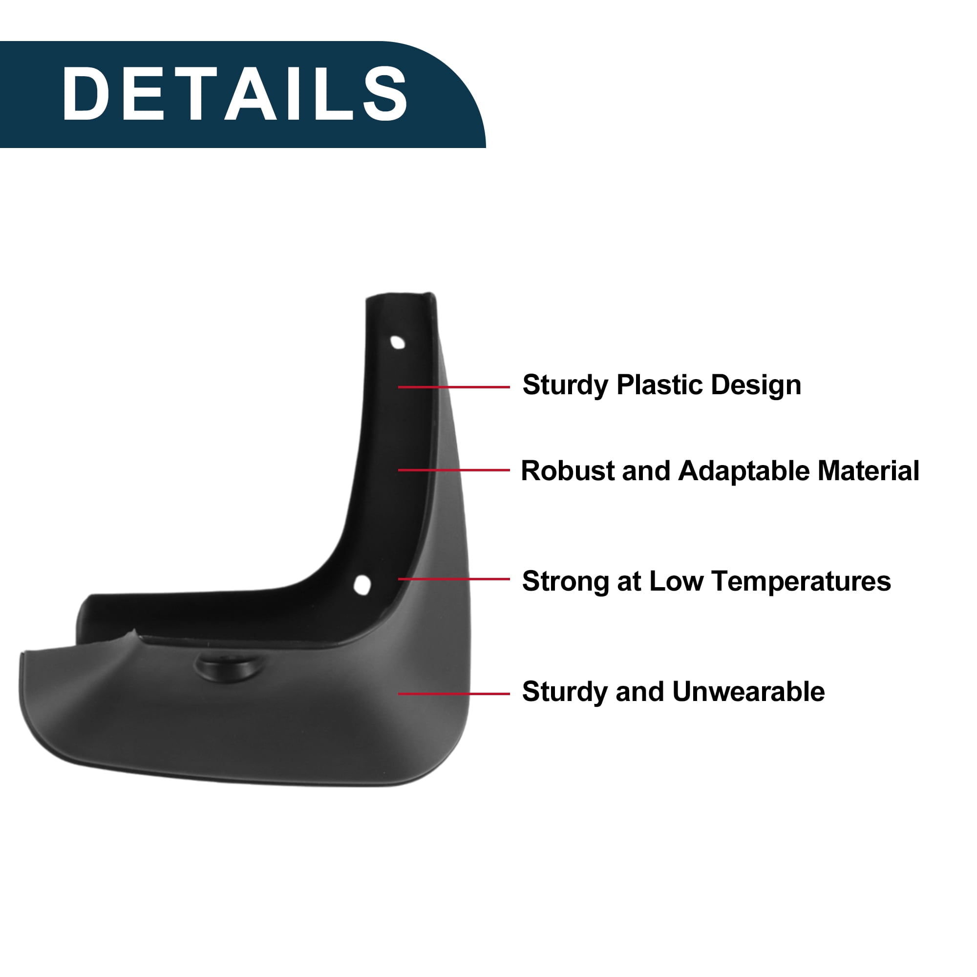 Unique Bargains Mud Flaps Splash Guards for Toyota Camry 2003-2009 Front & Rear Mud Guards W/Mount Accessories