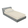 thumbnail image 2 of Ambesonne Geometric Fitted Sheet & Pillow Sham Set, Horizontal Curved Stripes, Twinxl, Multicolor, 2 of 2