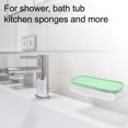 thumbnail image 3 of Soap Dish Soap Cleaning Storage Keep Soap Dry for Home Bathroom Kitchen Silicone Light Green 23x9cm, 3 of 6