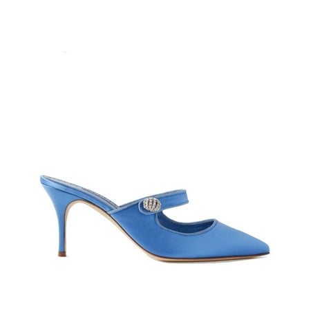 Manolo Blahnik Woman Camparimu Jewel 070 Mules Blue Sizes IT 34-50 2/3