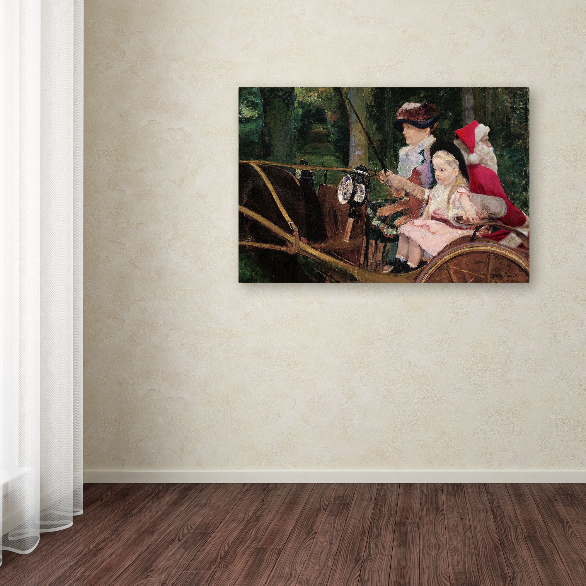 Trademark Fine Art 'Cassatt - A Woman And A Girl Driving' Canvas Art by Ed Wheeler