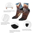thumbnail image 3 of Uemuo Fluffy Alpaca Mountain Meadow Printed Crew Socks, Moisture-Wicking Socks, Athletic Socks for Men Breathable Cushion Socks Casual Sport Socks for Running Traveling, 3 of 6