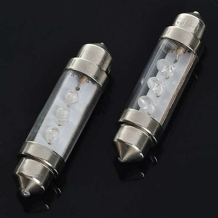 Car Auto Interior Dome - 2 PCS 1.6 inch/41mm 3 LED Car Auto Interior Dome Festoon Light Bulbs Bulb Lamp Blue DC 12V