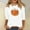 White, variant on Aueoeo Graphic Tees For Women Oversized Tees For Women Trendyable Women'S Printed Casual Round Neck Pullover 3/4 Sleeve Top Oversized Graphic Tees For Women
