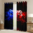 thumbnail image 2 of Gamer 30%-50% Blackout Curtains,Gaming Curtains Cool Video Game Black Bedroom Curtains Blue Red Geometric Honeycomb Window Curtains for All Season Gamepad Curtains,52"Wx63"L, 2 of 5