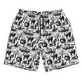 thumbnail image 3 of Uemuo Black White Halloween Pattern Men's Swim Trunks Hawaiian Beach Bathing Suit Swimsuits Beach Quick-Dry Shorts with Pockets-XX-Large, 3 of 9