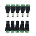 thumbnail image 1 of Shisuyan 5pcs Male and 5pcs Female DC Power Connector Plug Cable Jack Adapter for CCTV Camera and Strip Light, 1 of 5