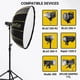 thumbnail image 4 of Beauty Dish Glow EZ Lock 42, plegable, blanco, con soporte Bowens, 4 of 8