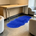 thumbnail image 4 of Lignoak 71In Extra Large Rug, Plush Soft For Bedroom Living Room, Non Slip Thick Washable Blue 50X180Cm, 4 of 6