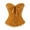 Yellow, variant on LILIYA Corset Tops for Women, Teal Ruffle Hem Overbust Bustier Shapewear with Front Button Closure, Elegant Waist Cincher Bodysuit for Halloween Party and Night Out Events, Stylish Corset