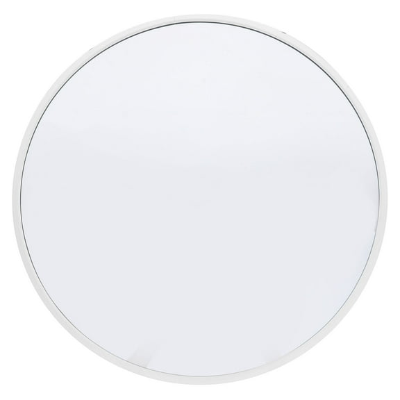 Amosfun Mirror for Bathroom Round White Aluminium Alloy 1Pcs