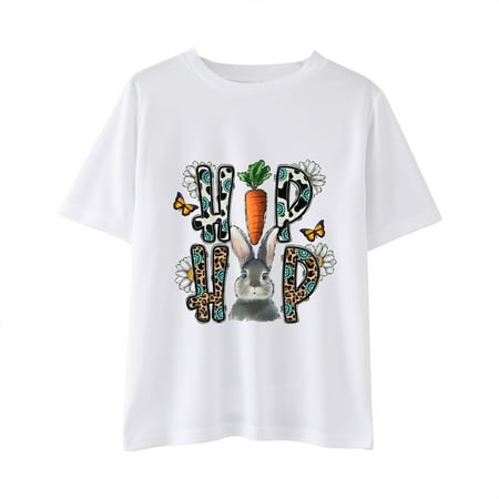 

LNMQLPDBS Toddler Tank Tops Boys Easter Day Letters Prints Shirts Toddler Girl Boys Short Sleeve Bunny T Shirt Kids Girls Tee Tops
